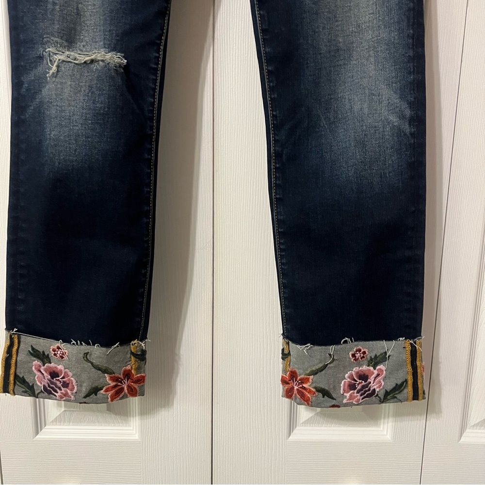 Driftwood Sundance Colette Floral Embroidered Jeans Size 28 - Picture 7 of 14